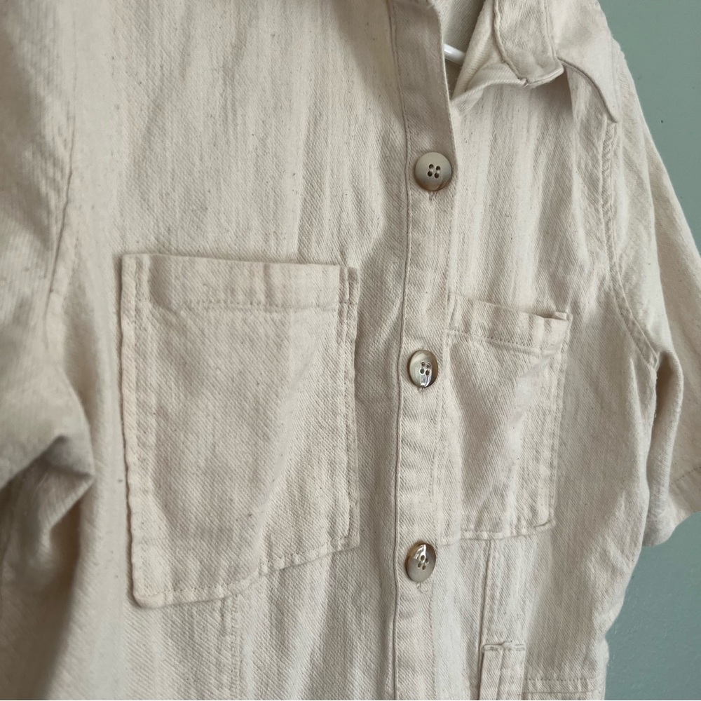 Zara Cream Button-Up Jumpsuit as seen on Meghan Markle - Picture 5 of 7